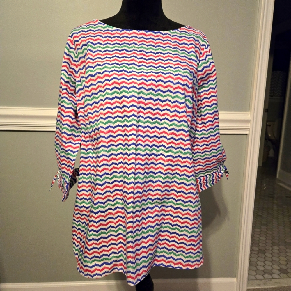 Talbots Womens Petites 1Xp Chevron top
